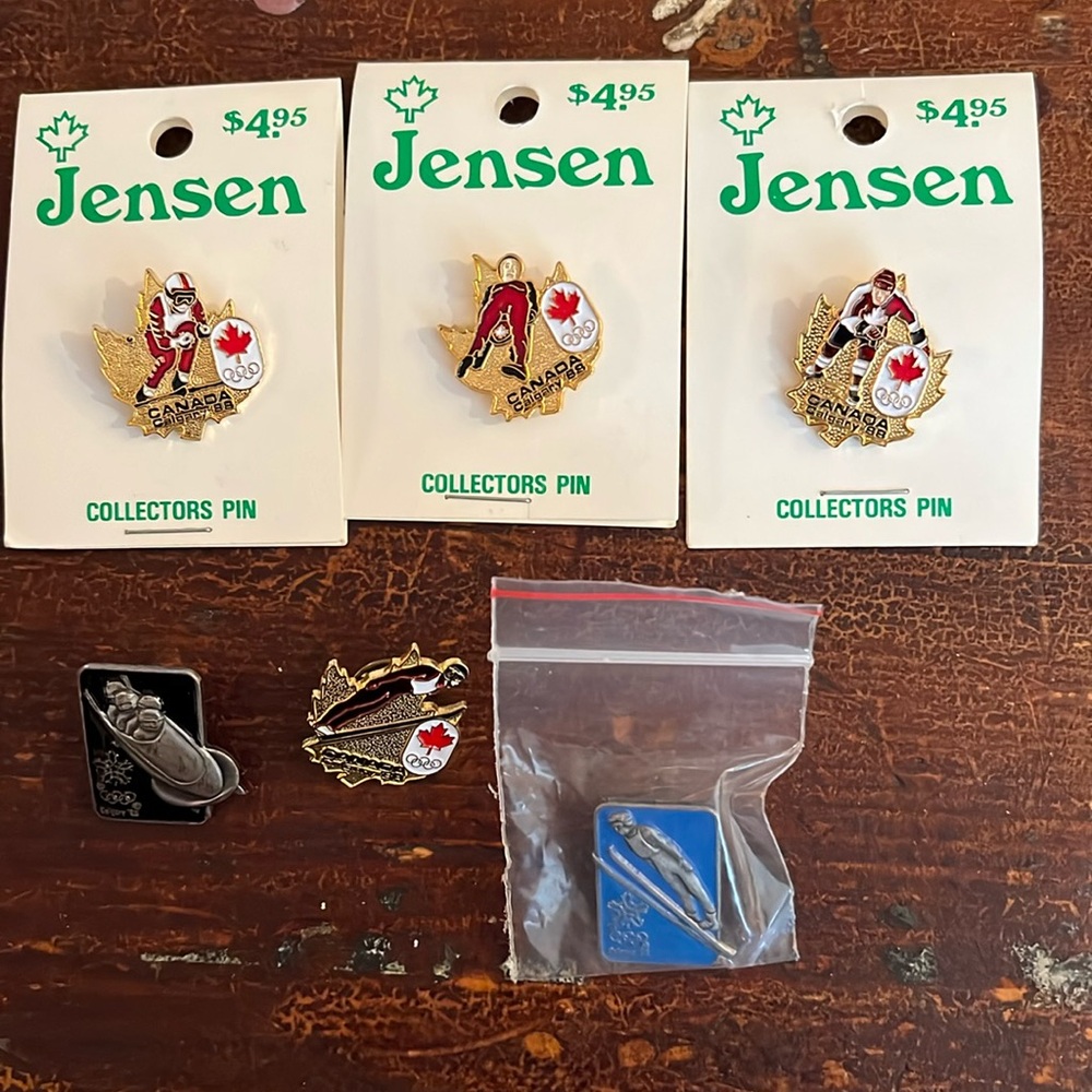 1988 Calgary Winter Olympics pins x 6
